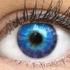 GLAMLENS Kontaktlinsen farbig mit Stärke farbige Cagliari Blue Monatslinsen weiche