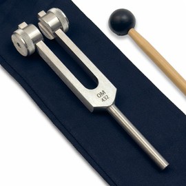 432 Hz Weighted Tuning Fork For Healing - Natural Musical Pitch - Love Frequency 432 Hz - Sound Healing and Biofield Harmonization - Sound Therapy Tools, Sound Healing Instruments - Silver