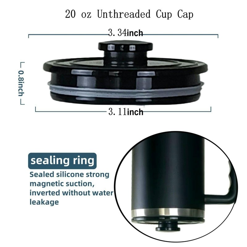30 oz Tumbler Lid, Leak Proof Magnetic Lid, Spill Proof