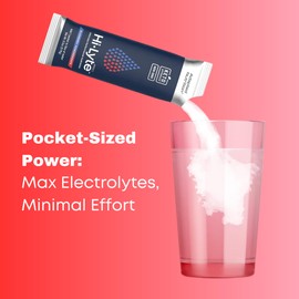 Adapted Nutrition Hi-Lyte Pro Hydration Packets - 16 Individual Drink Packets | Blueberry Pomegranate | Flavored Electrolyte Packets | Sugar-Free, Zero Carb, Zero Calorie