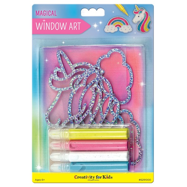 Creativity for Kids Window Art Craft Kit: Magical - Create Your Own Window Art- Unicorn Suncatcher Kit for Kids
