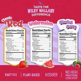 Wiley Wallaby Licorice 10 Ounce Classic Gourmet Soft & Chewy Australian Licorice Candy Twists, 6 Pack