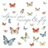 RoomMates RMK3263SCS Lisa Audit Butterfly Quote Peel and Stick Wall