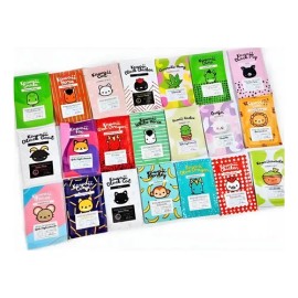 5 Mascarillas Kawaii De Hoja Tela Modelos Surtidos                                                                                                    