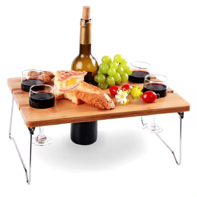 LS-LebenStil Wooden Picnic Table 38 x 28 cm Foldable Small