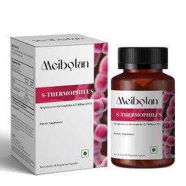 MEIBOTAN Streptococcus thermophilus Probiotics Bacteria with 25 Biilion CFU for Men & Women, Helps Digestion, Nutrient Absorption & Fighting Bad Organism - 60 Veggie Capsules