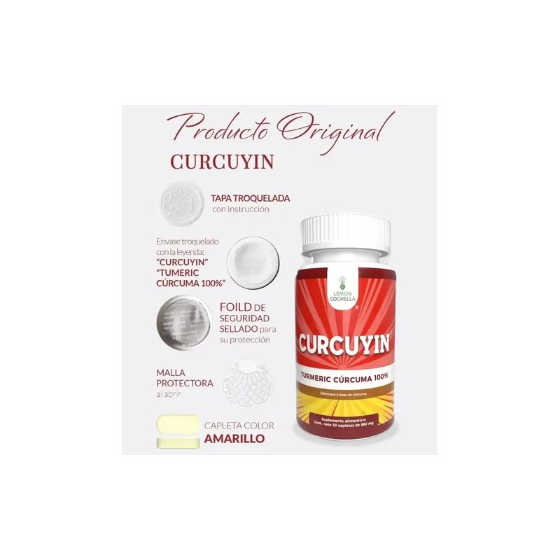Kit De 5 Curcuyin Tumeric Curcuma Sabor Sin Sabor