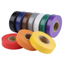 Lichamp 10-Pack Colored Electrical Tape Waterproof,3/4 inx66ft,Industrial Grade UL/CSA Listed High Temp Electrical Tape 10 Colors Electric Super Vinyl