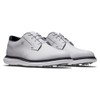 FootJoy Men's Traditions Blucher Golf Shoe, White/White/Navy, 14