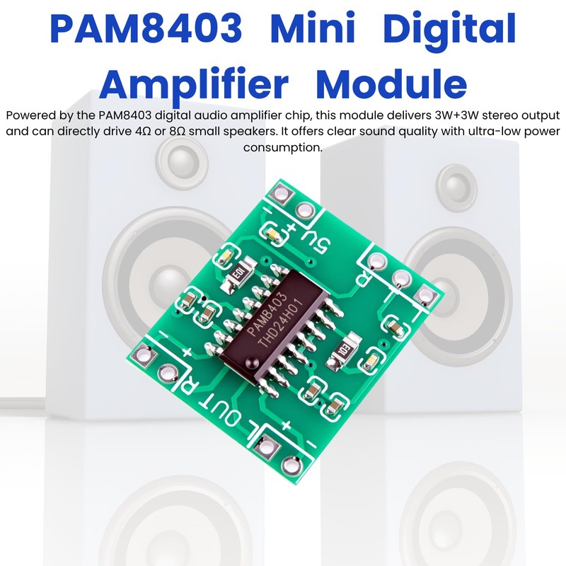 LAOMAO PAM8403 Mini Amplifier Module for DIY Audio - 5V