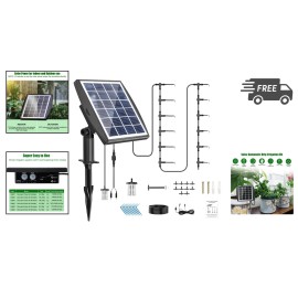 Solar Drip Irrigation Kit Automatic Watering System for Pots Garden Patio