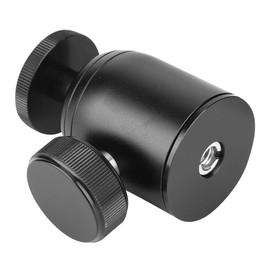 Denash Camera Ball Head, Aluminum Alloy Wearresistant Monopod Ball Head, 2kg Loadbearing Rubber Pad for Mirrorless Camera