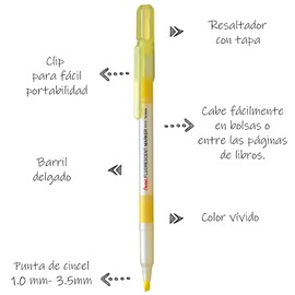 Pentel S515-G Marcatexto Cuerpo Delgado, Amarillo