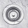 inodiref Stainless Steel Kitchen Sink Basket Strainer Plug Waste Kitchen