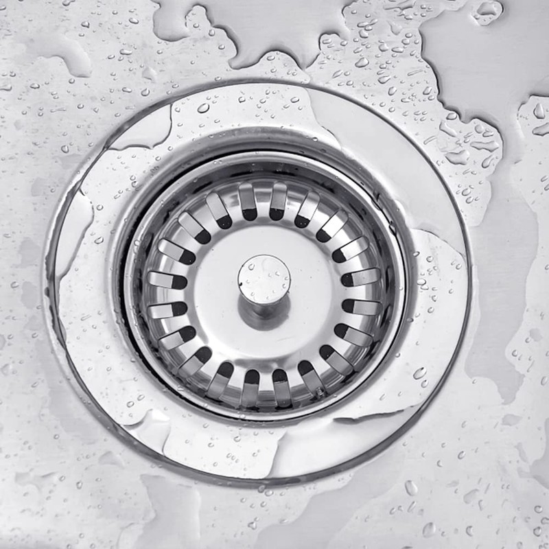 inodiref Stainless Steel Kitchen Sink Basket Strainer Plug Waste Kitchen