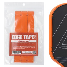 AMA SPORT Pickleball Paddle Edge Guard Tape 3 Pack Edge Protection Tapes 20mm Width Paddle Edge Cover Perfectly Fits Curved Edge Without Wrinkling (Orange)