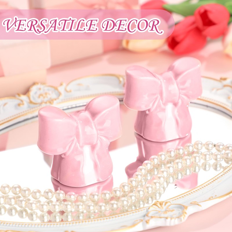 Wonderjune 2 Pack Toilet Bolt Caps Decorative Coquette Bow Bolt