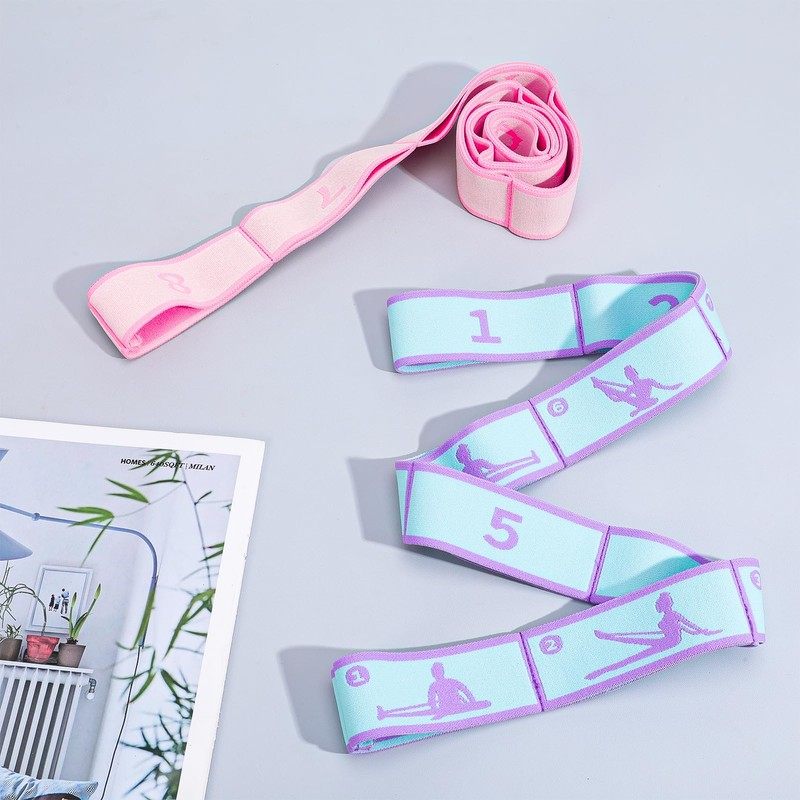 HEQU 2 Pcs Stretch Bands for Exercise Yoga Stretching Strap