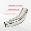 4 Inch Stainless Steel Polished Diesel Exhaust Elbow Tip,4'' Inlet