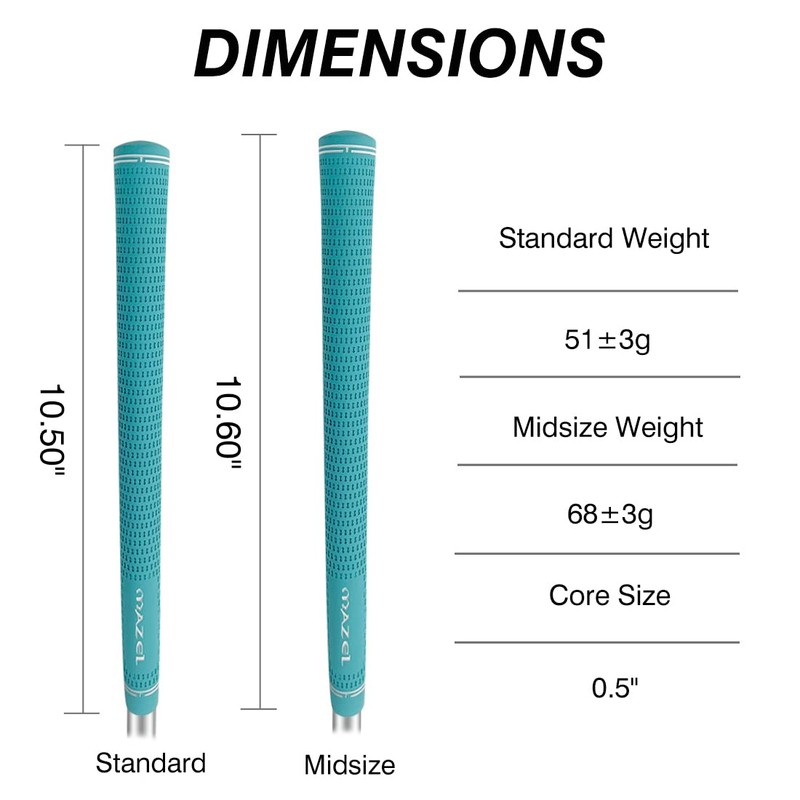 MAZEL Golf Grips Non-Slip All Weather Performance Comfort Rubber Grips