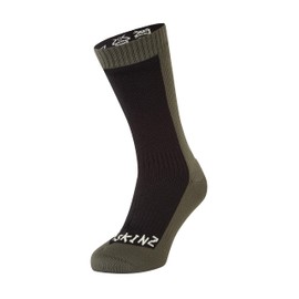 SEALSKINZ Starston Unisex Waterproof Cold Weather Mid Length Sock, Green, M