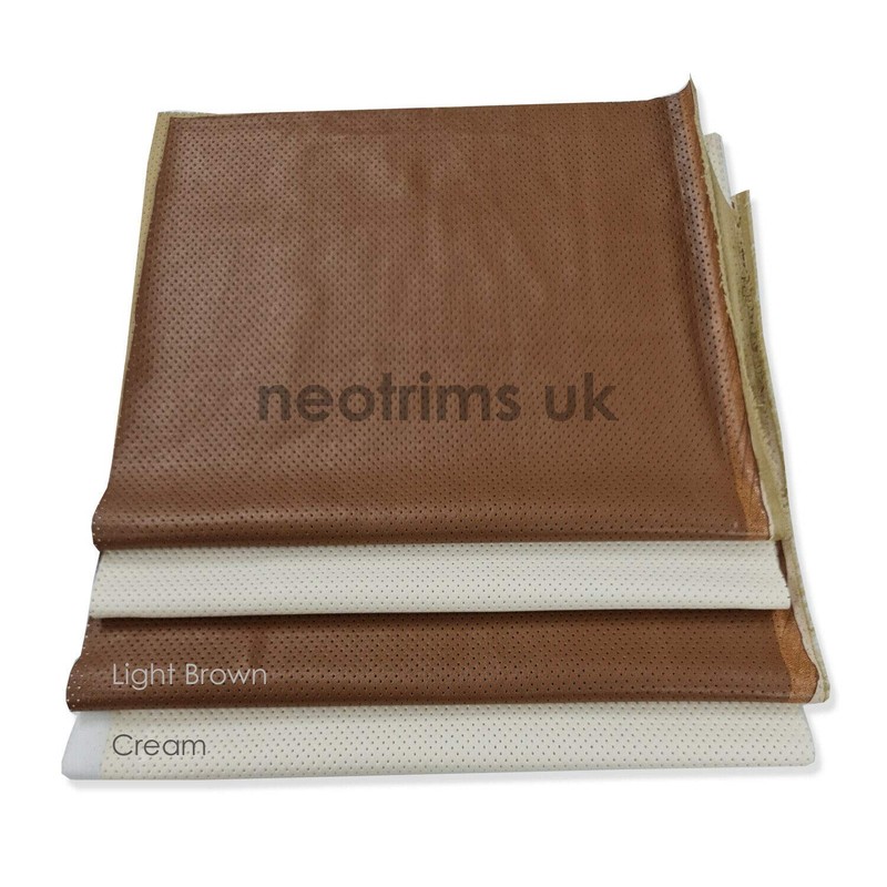 Neotrims Faux Leather PU Aertex Eyelet Fabric Fat Square,Stretch Soft