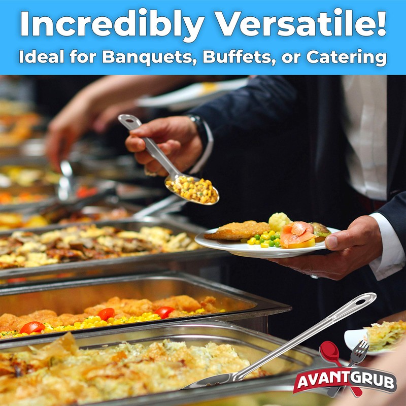 Cuchara para servir súper fuerte y ergonómica de 11 pulgadas,