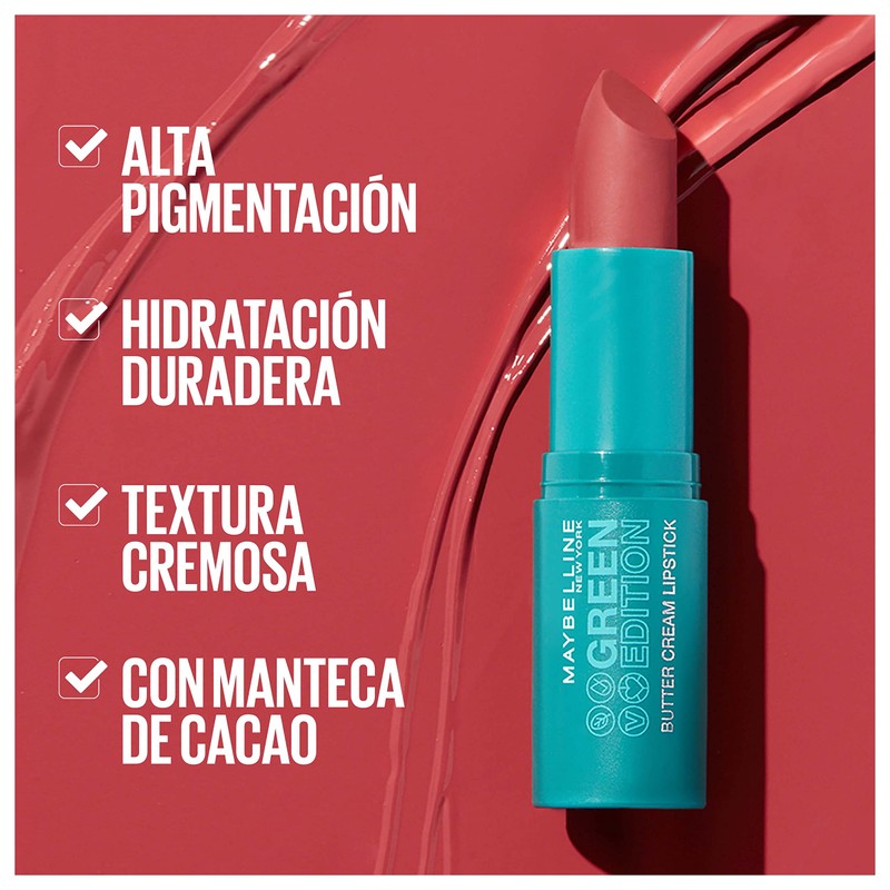 Maybelline New York Green Edition Buttercream Lipstick 010 Lagoon 3.4g