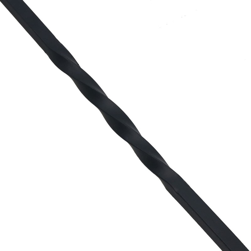 21" Loop Top Twisted Poker Fire Coal Wood Burner Black