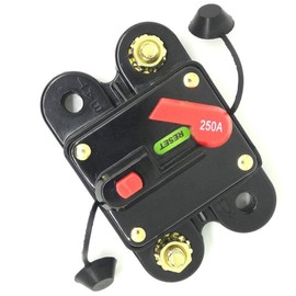 ANJOSHI Circuit Breaker 250amp with Manual Reset Home Solar System Fuse Holder for Car Audio and Amps Protection 12V-24V DC Reset Fuse Inverter Replace Fuses
