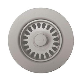 BLANCO, Concrete Gray 442758 SILGRANIT-Matched Kitchen Drain Basket Strainer, 3.5"
