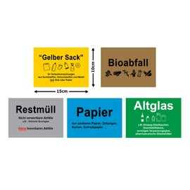 Pack of 5 Yellow Bag Stickers