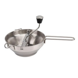 Rotary Food Mill with 3 Interchangeable Disks, Easy to Use Stainless Steel Kitchen Mills with Anti Slip Handle, Soft Ball for Making Puree or Soups of Vegetables