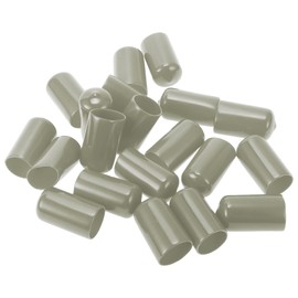 A ABSOPRO Wheel Nut Bolts 21 mm Rims Tyre Nut Screws Dust Cap Cover Nut Protection PVC Grey Pack of 20