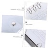 jojofuny 2pcs PVC Transparent Notebook Cover Binder with Snap Button