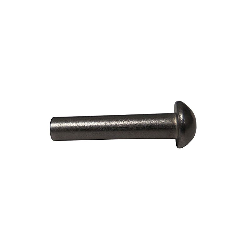 1/8" Diameter X 1/2" Length Solid Steel Round Head Rivet,