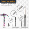 Home-X 6-in-1 Floral Hammer – Multifunctional Hammer with Screwdrivers Inside