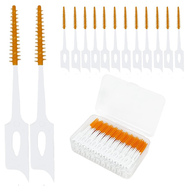 Maoerdental 300 Pieces Dual-Use Interdental Brushes Soft Silicone, Disposable Dental