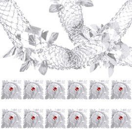 Chunyin 118 Feet Large Size Square Foil Garlands Christmas Ceiling Decorations Festive Hanging Tinsel Swirl Decoration for Xmas New Year Birthday Wedding Party Supplies(Silver)