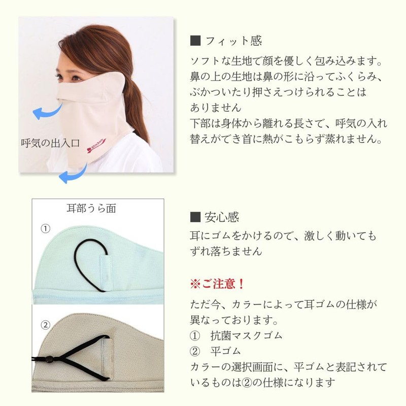[White Beauty] UV Protection Face Cover (UV Protection Face Mask),