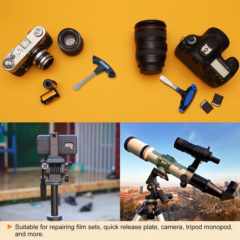 sourcing map T Handle Flat Head Screwdriver 10mm T Handle