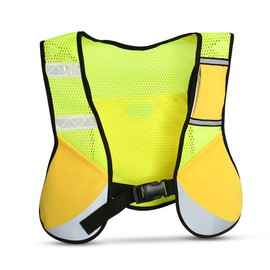 Reflective Running Vest,2 Colors Night Sporting Reflective Safety Reflective Jacket for Night Cycling Running (Yellow)