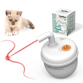 MayMaw Bubble Cat Laser Toy - Interactive Tumbler Design, Rechargeable Cat Laser Pointer with 360° Irregular Rotation, 3 Modes Automatic Cat Toy for Bored Indoor Cats/Kitten (White)