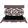 Cast Iron Scrollwork Boot Scrapers with Brushes, Set of 2