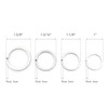 CRAFTMEMORE Key Rings Quality Keychain Rings Metal Flat Split Rings