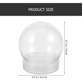 15 Pack 3 inch Snow Globes DIY Snow Globes Clear Plastic Water Globe with Screw Off Cap Water Globe Jar for DIY Crafts Christmas Valentine Home Decoration Snow Globe Clear Fillable Jar Keeps