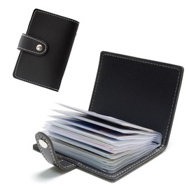 JEYORZY Business Card Folder for 26 Cards, Credit Cards, Business Card Holder, Business Card Book, Customer Cards, Organiser, Business Card Book, Card Case, Black, d'Alene to