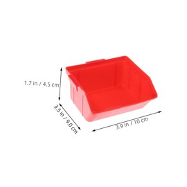 DOITOOL 4pcs Stackable Parts Organizer Bins for Garage and Workshop Storage Multi-functional Tool Accessories Storage Removable Dustbin Material