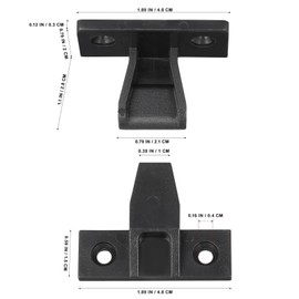 jojofuny 10Pcs Adjustable Cabinet Panel Connector, Black Nylon Push-On Fitting Clips with Screws, Concealed Furniture Connect Brackets for Wardrobe Wall Trim Mounting Hardware