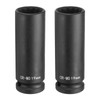 HARFINGTON 2Pcs 12-Point Deep Impact Socket 1/2 Inch Drive 19mm